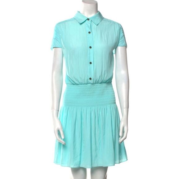 Ramy Brook Tracy Mini Dress Turquoise Medium - Picture 1 of 4